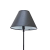 Lampka metalowa z aksamitnym abażurem Czarna 55cm